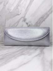 Claire Clutch Bag - Silver (Lotus)